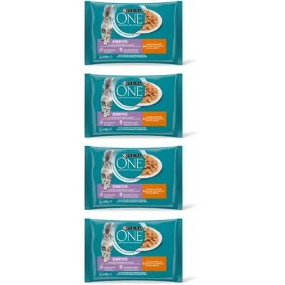 Purina ONE Sensitive met kip en wortels 4-pack