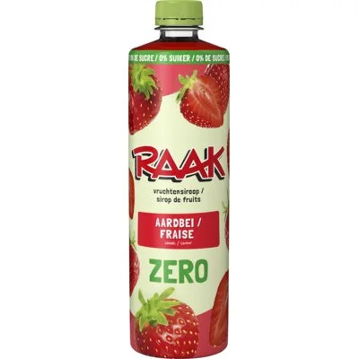 Raak Vruchtensiroop aardbeien zero sugar