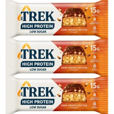 Trek High protein choc peanut butter 3-pack