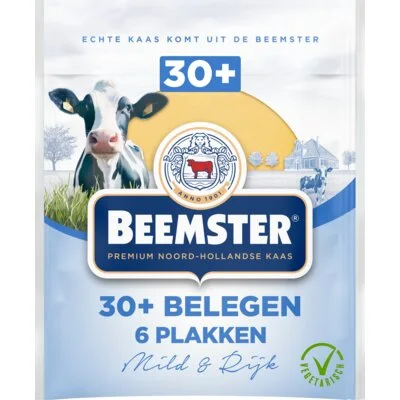 Beemster 30+ Belegen Kaas 6 Plakken 0,150 kg
