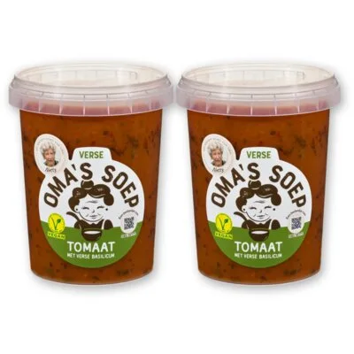 Oma's Tomaat met verse basilicum 2-pack