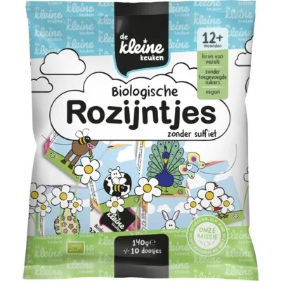De Kleine Keuken Biologische rozijntjes 12m+