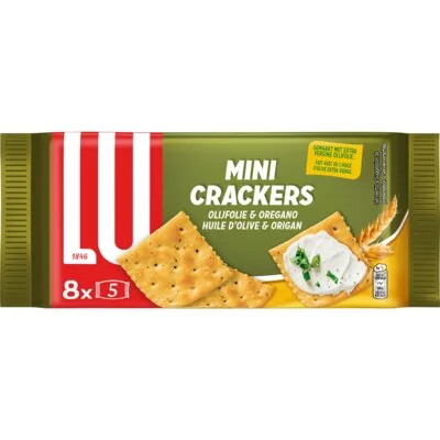LU Mini Crackers Olijfolie & Oregano 8 x 5 Stuks 250g