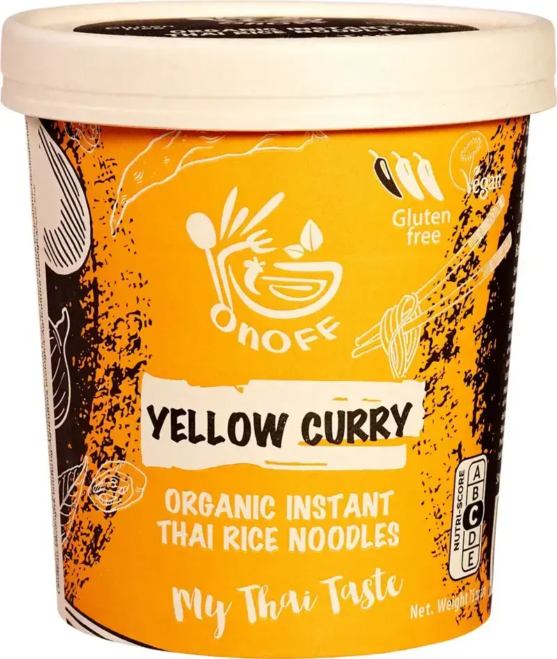 Instant Thaise rijstnoedels gele curry