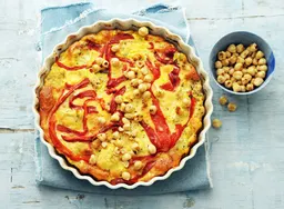 Bloemkoolfrittata met paprika en hazelnoten