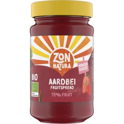 Zonnatura Aardbei fruitspread 75% fruit