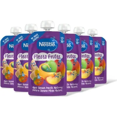 Nestlé Fiesta fruits knijpfruit appel 12m+ 6pck
