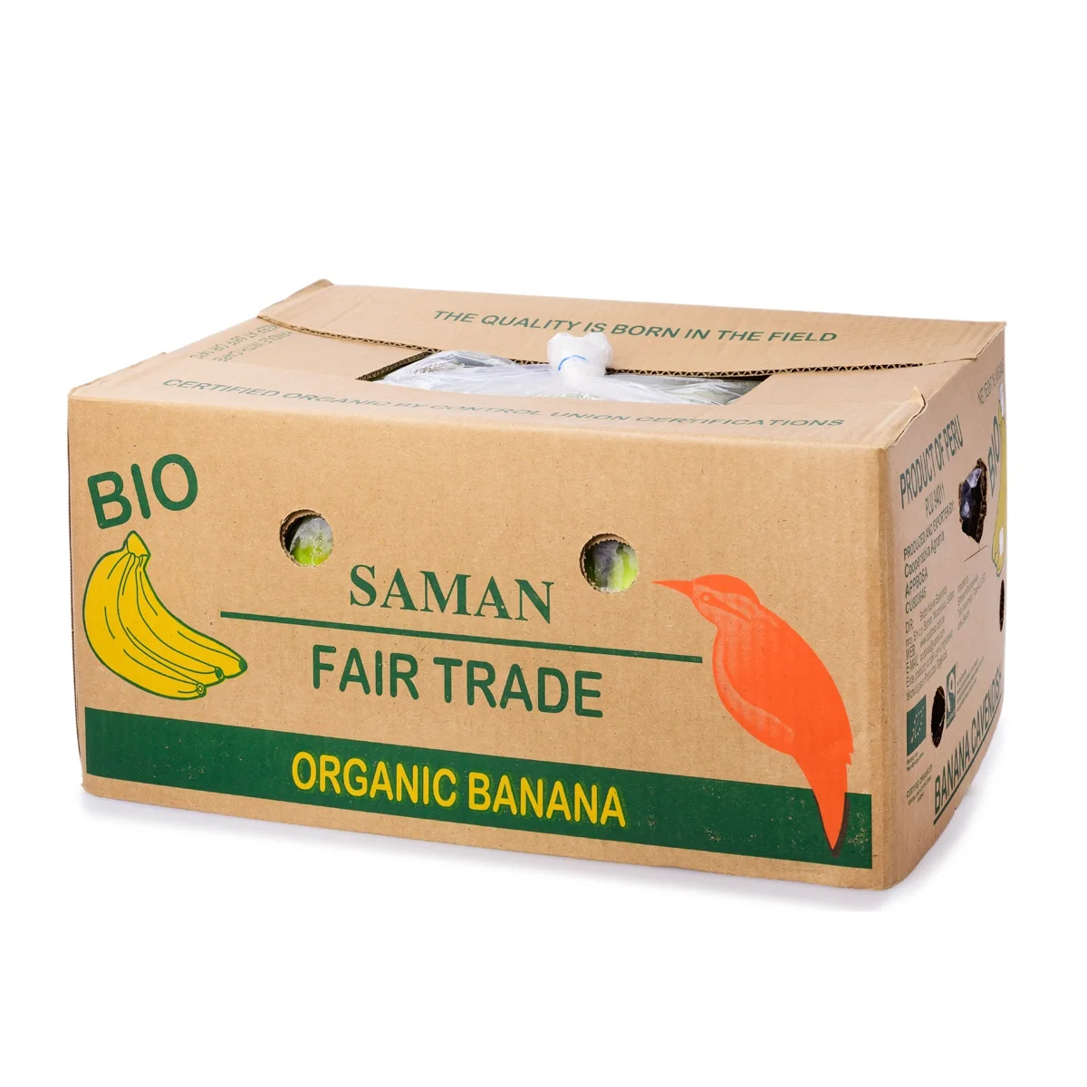 Hele doos bananen fairtrade