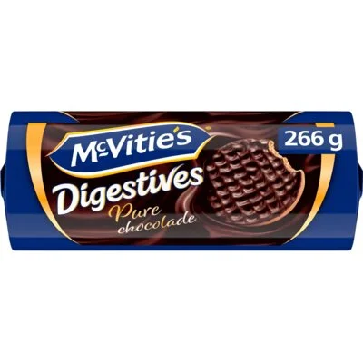 McVitie's Digestives Pure Chocolade Tarwebiscuit met Pure Chocolade 266 g