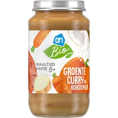 AH Biologisch Maaltijdhapje groentencurry kokosmelk 8+