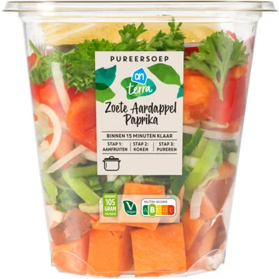 AH Terra Pureersoep zoete aardappel paprika