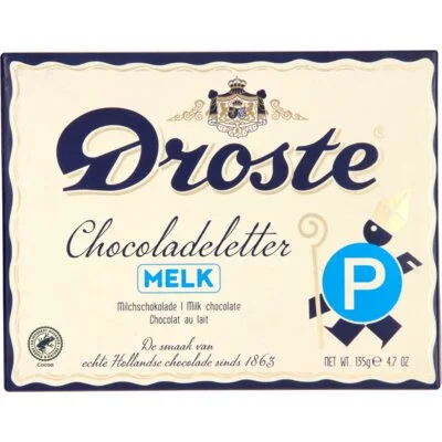 Droste Chocoladeletter melk M, P, S