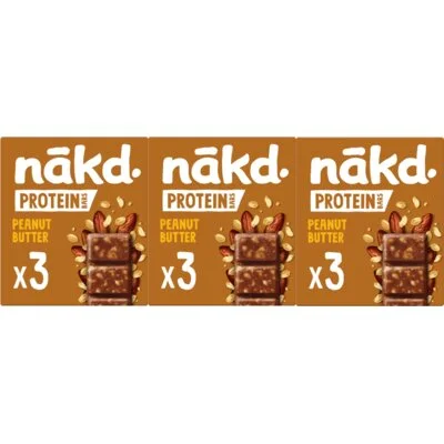 Nakd Protein bars peanut butter 3-pack