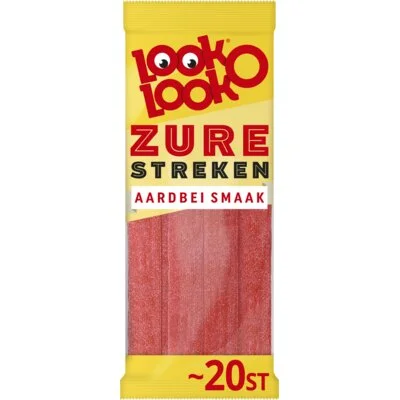 Look-O-Look Zure Streken Aardbei Vegan 20 stuks