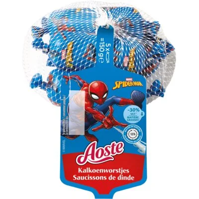 Aoste Spider-Man kalkoenworstjes bel