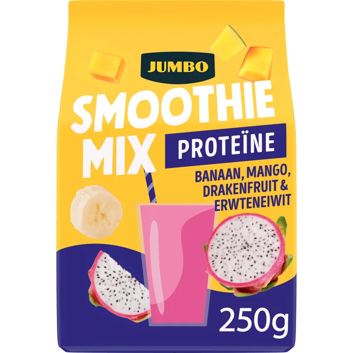 Jumbo Smoothie Mix Proteïne Banaan, Mango, Drakenfruit & Erwteneiwit 250 g