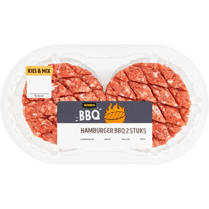 Jumbo BBQ Hamburger 2 Stuks