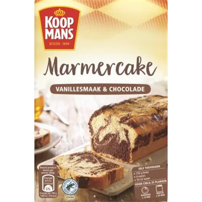Koopmans Marmercake Vanillesmaak & Chocolade Bakmix 400 g