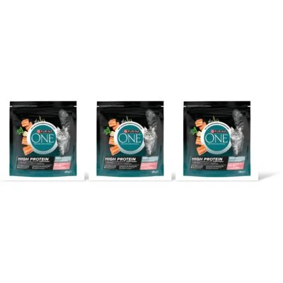 Purina ONE High protein zalm 3-pack