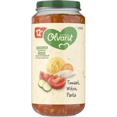 Olvarit Tomaat witvis pasta 12m+