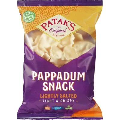 Pappadum snack lightly salted
