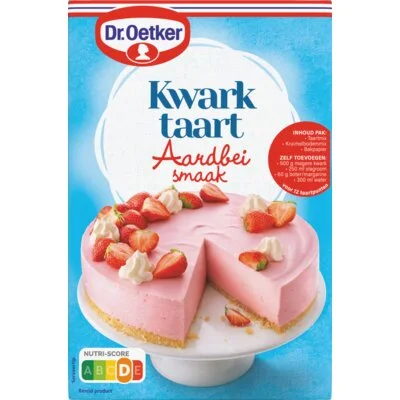 Dr. Oetker Kwarktaart aardbeismaak bakmix