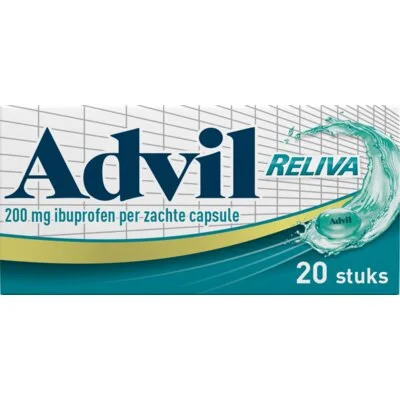 Advil Reliva 200mg ibuprofen zachte capsule