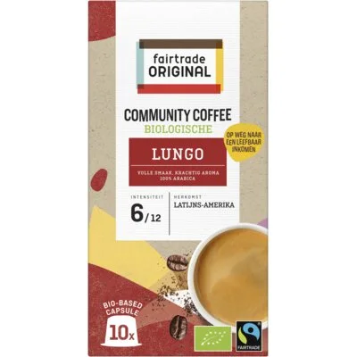 Fairtrade Original Community coffee lungo capsules