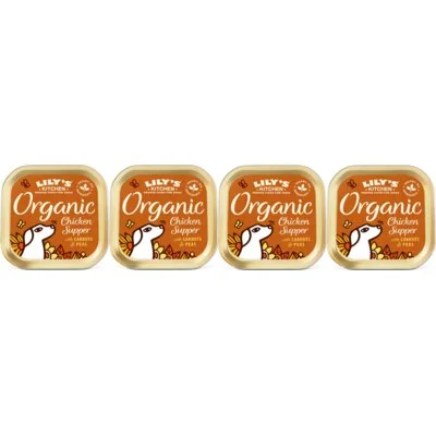 Lily's Kitchen Organic supper met kip 4-pack