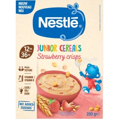 Nestlé Junior cereals strawberry crisps 12m+
