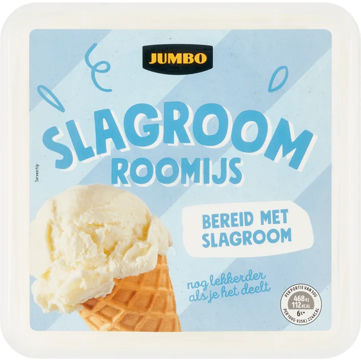 Jumbo Slagroom Roomijs 1000 ml