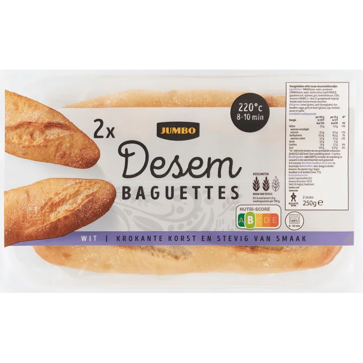 Jumbo - Desem Baguettes - Wit - 2 Stuks