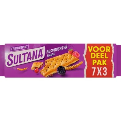 Sultana Fruitbiscuit bosvruchten voordeelpak