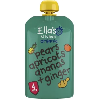 Ella's kitchen Peer, abrikoos, ananas + gember 4+ mnd