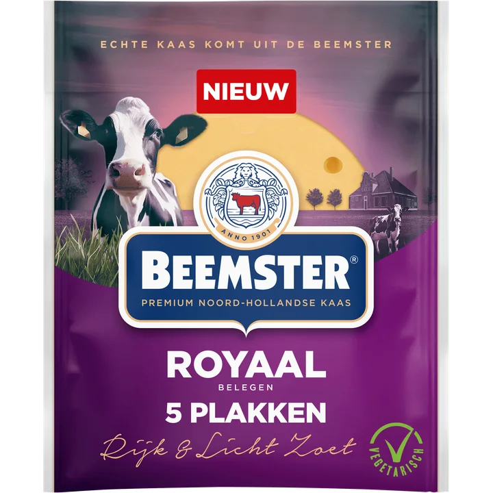 Beemster Royaal Belegen Kaas 5 Plakken 0,125 kg