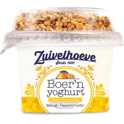 Zuivelhoeve Boer'n yoghurt mango-passie muesli
