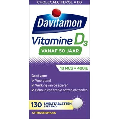 Davitamon Vitamine D 50+ citroensmaak