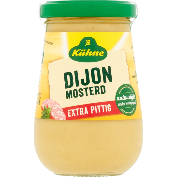 Kühne Dijon Mosterd Extra Pittig 185 g