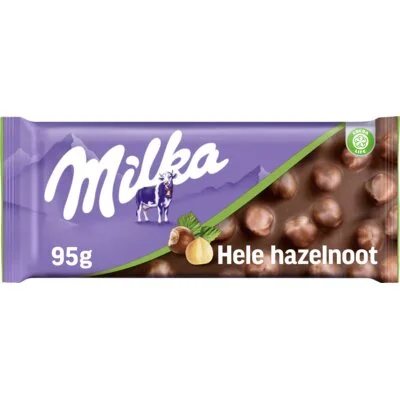 Milka Chocoladereep hele hazelnoot