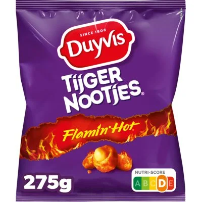 Duyvis Tijgernootjes Flamin Hot Pinda Nootjes 275 gr