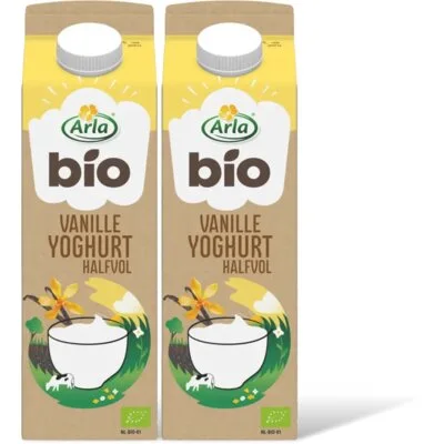 Arla Bio vanille yoghurt halfvol 2-pack