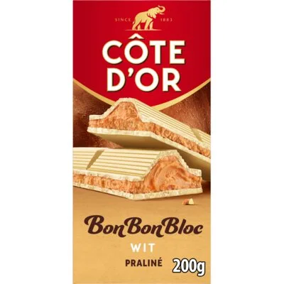 Côte d'Or BonBonBloc chocoladereep praliné wit