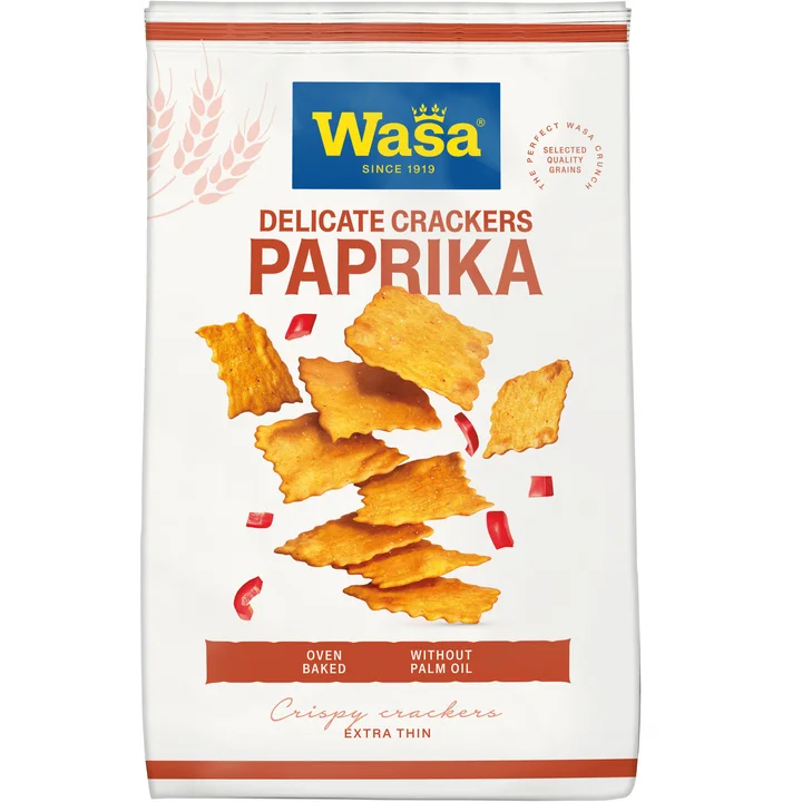 Wasa Delicate Crackers Paprika 150g