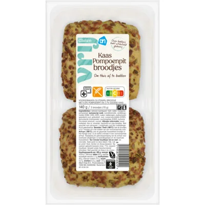 AH Glutenvrij Kaas pompoenpit broodjes