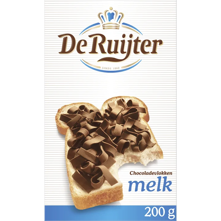 De Ruijter Chocoladevlokken Melk 200g