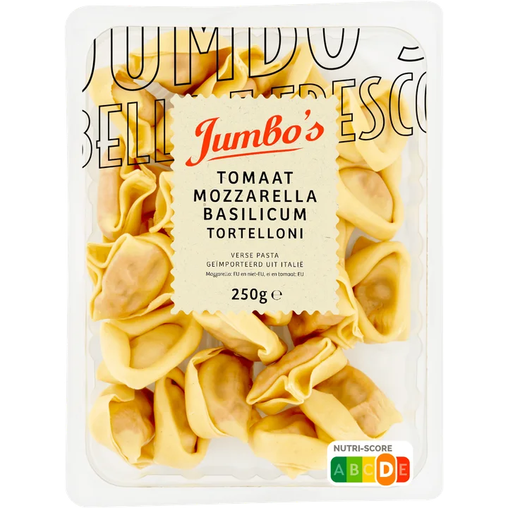 Jumbo's Verse Pasta Tortelloni Tomaat Mozzarella Basilicum 250 g