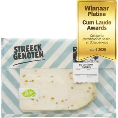 Streeckgenoten Bio geitenkaas fenegriek 48+ plak