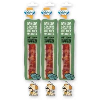Good boy Mega lekkere kauwstick kip wortel 3-pack