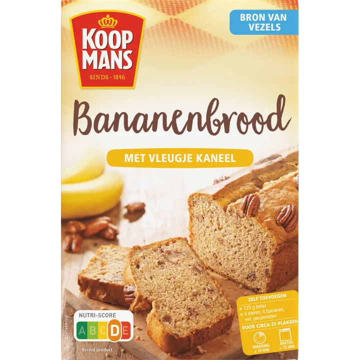 Koopmans Bananenbrood met Vleugje Kaneel 320 g