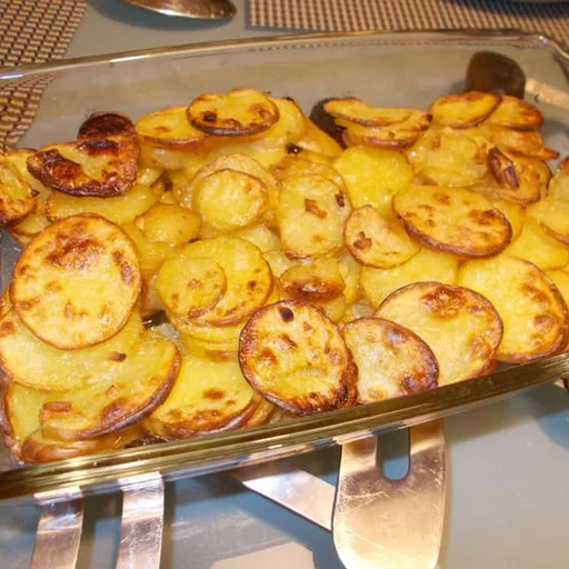 Aardappelgratin met knoflook maar zonder room